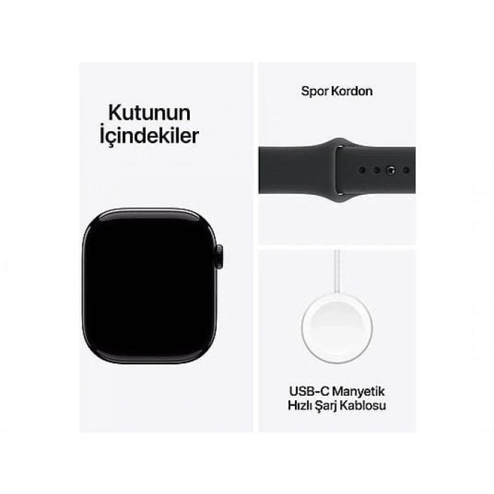 APPLE MFC24TU/A  Watch Series 11 GPS + Cellular 46mm Jet Black Aluminium Case with Black Sport Band - S/M