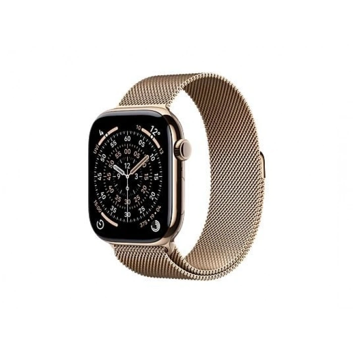 APPLE MFD74TU/A  Watch Series 11 GPS + Cellular 46mm Gold Titanium Case with Gold Milanese Loop - S/M