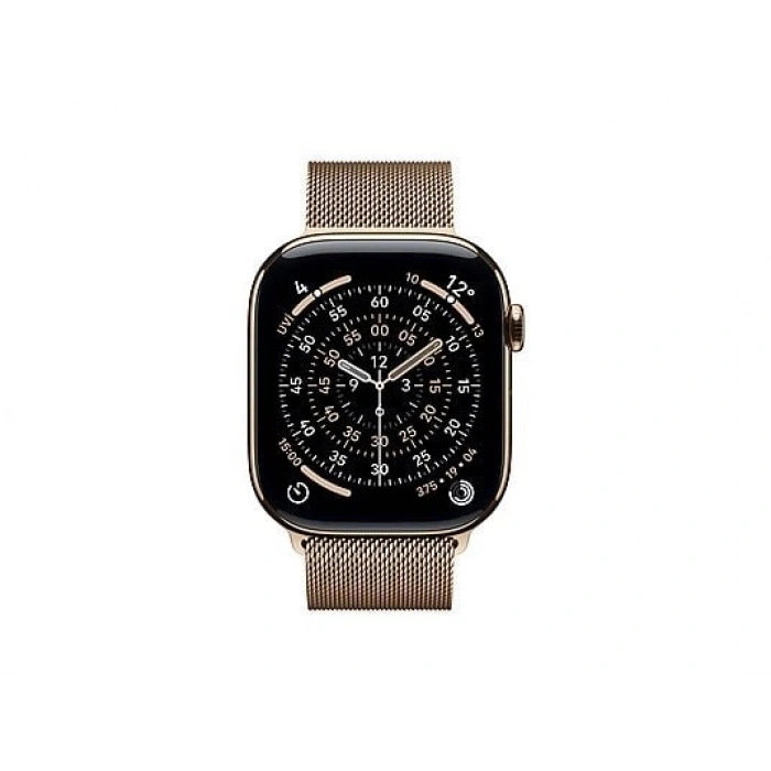 APPLE MFD74TU/A  Watch Series 11 GPS + Cellular 46mm Gold Titanium Case with Gold Milanese Loop - S/M