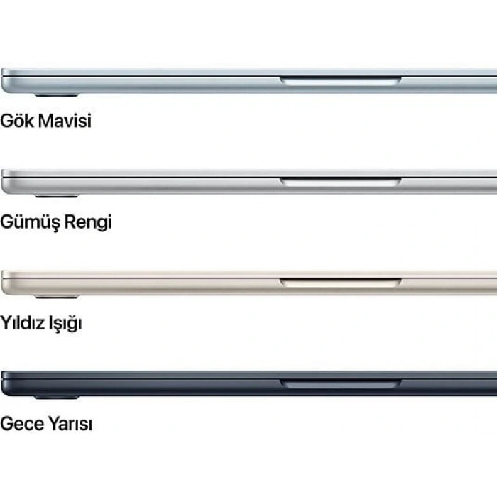 APPLE MW133TU/A/MacBook Air/Apple M4 İşlemci (10 Çekirdek CPU-10 Çekirdek GPU)/16GB RAM/512GB SSD/13.6/ Gece Yarısı