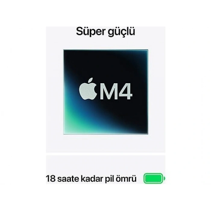APPLE MW133TU/A/MacBook Air/Apple M4 İşlemci (10 Çekirdek CPU-10 Çekirdek GPU)/16GB RAM/512GB SSD/13.6/ Gece Yarısı