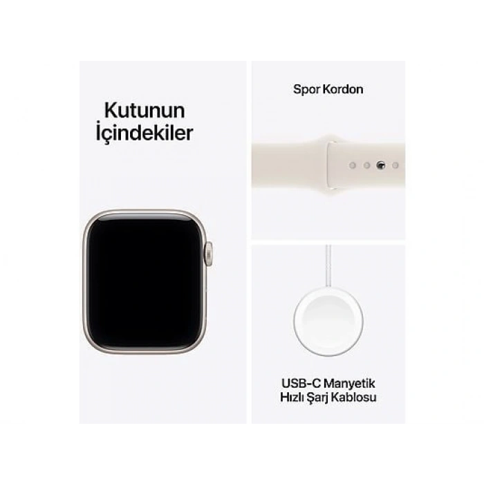 APPLE Watch SE 3 GPS 44mm Starlight Aluminium Case with Starlight Sport Band - M/L MEHJ4TU/A