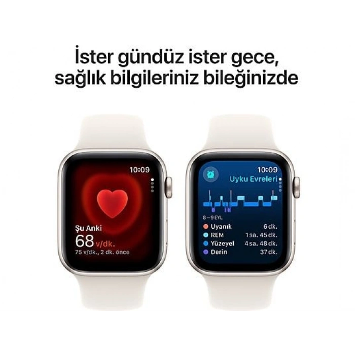 APPLE Watch SE GPS 44mm Starlight Aluminium Case with Starlight Sport Band - M/L