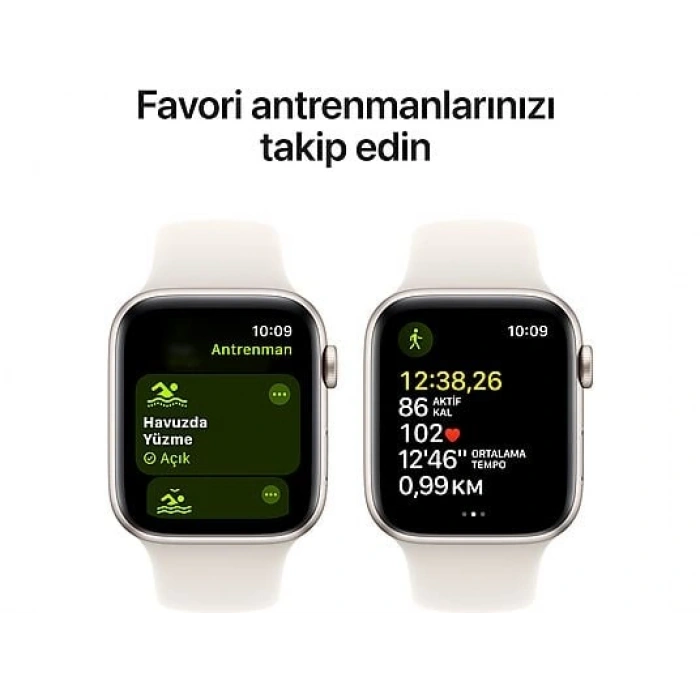 APPLE Watch SE GPS 44mm Starlight Aluminium Case with Starlight Sport Band - M/L