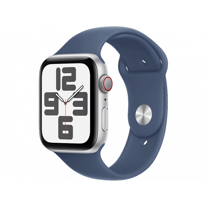 APPLE Watch SE GPS + Cellular 2024  40mm Silver Aluminium Case with Denim Sport Band - S/M