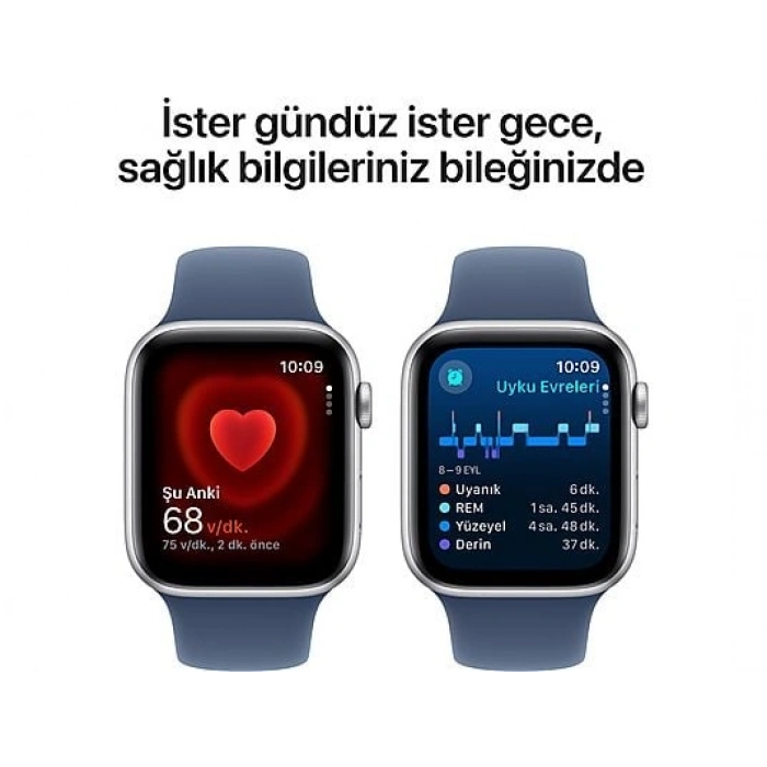 APPLE Watch SE GPS + Cellular 2024  40mm Silver Aluminium Case with Denim Sport Band - S/M