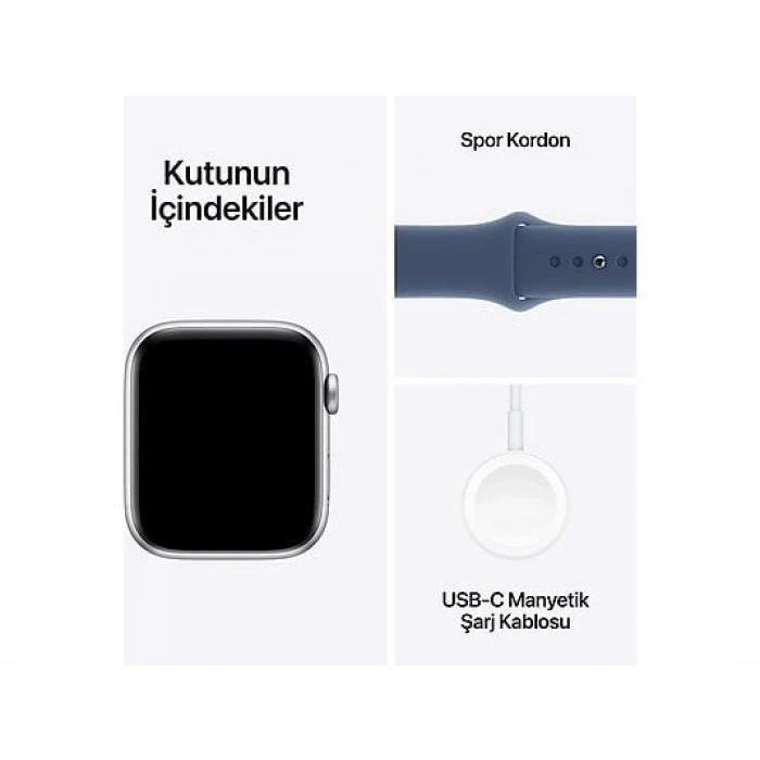 APPLE Watch SE GPS + Cellular 2024  40mm Silver Aluminium Case with Denim Sport Band - S/M