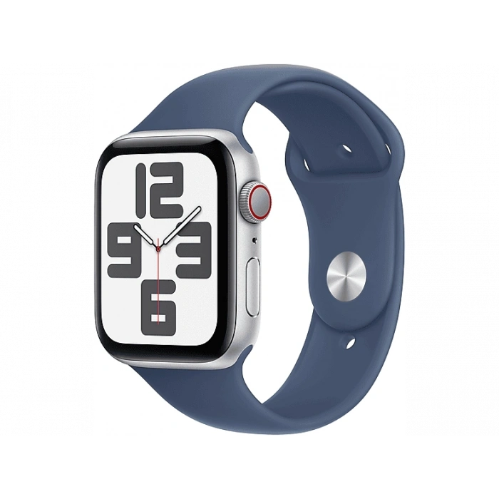 APPLE Watch SE GPS + Cellular 2024  44mm Silver Aluminium Case with Denim Sport Band - M/L