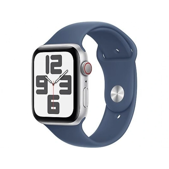 APPLE Watch SE GPS + Cellular 2024  44mm Silver Aluminium Case with Denim Sport Band - M/L