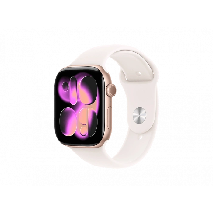 APPLE Watch Series 11 GPS 46mm Rose Gold Aluminium Case with Light Blush Sport Band - S/M   MEV64TU/A