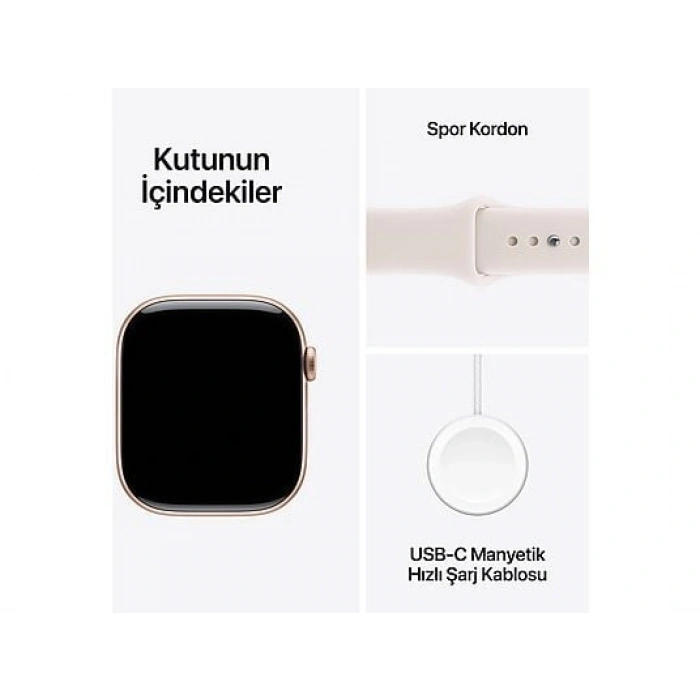 APPLE Watch Series 11 GPS 46mm Rose Gold Aluminium Case with Light Blush Sport Band - S/M   MEV64TU/A