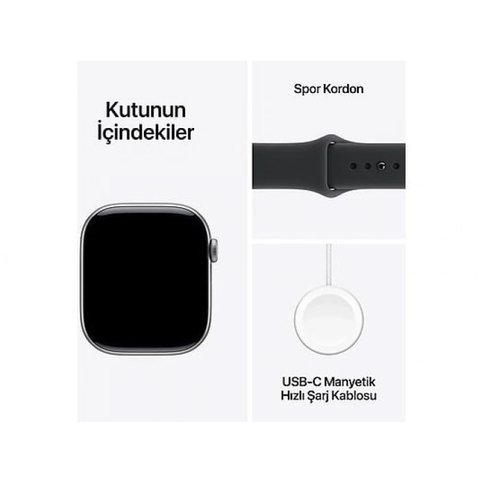 APPLE Watch Series 11 GPS 46mm Space Grey Aluminium Case with Black Sport Band - S/M   MEV04TU/A