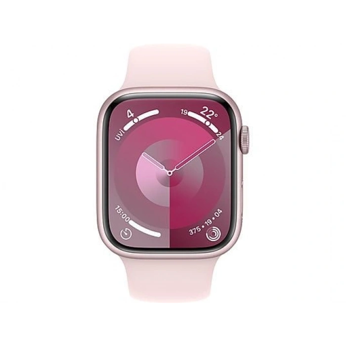 APPLE Watch Series 9 GPS + Cellular MRMK3TU/A  45 mm Pembe Alüminyum Kasa ve Uçuk Pembe Spor Kordon - S/M