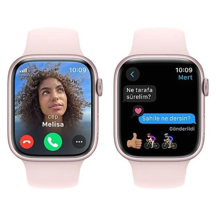 APPLE Watch Series 9 GPS + Cellular MRMK3TU/A  45 mm Pembe Alüminyum Kasa ve Uçuk Pembe Spor Kordon - S/M