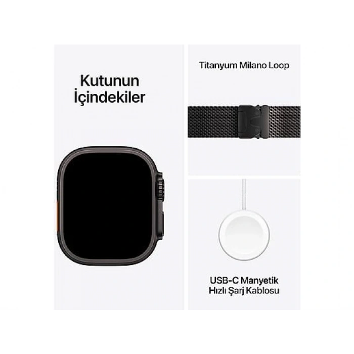 APPLE Watch Ultra 3 GPS + Cellular 49mm Black Titanium Case with Black Titanium Milanese Loop - Medium    MF1Q4TU/A