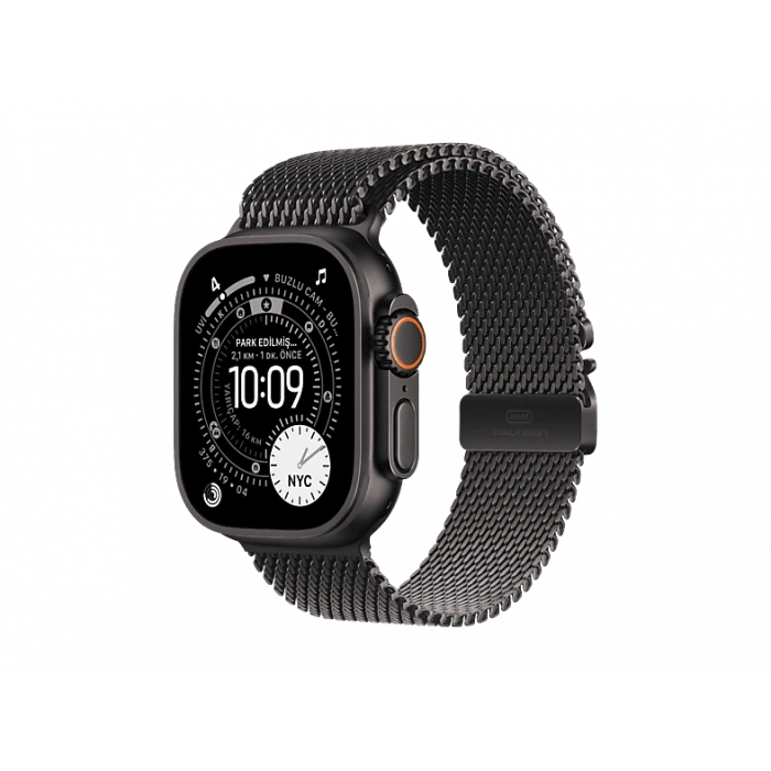 APPLE Watch Ultra 3 GPS + Cellular 49mm Black Titanium Case with Black Titanium Milanese Loop - Medium    MF1Q4TU/A
