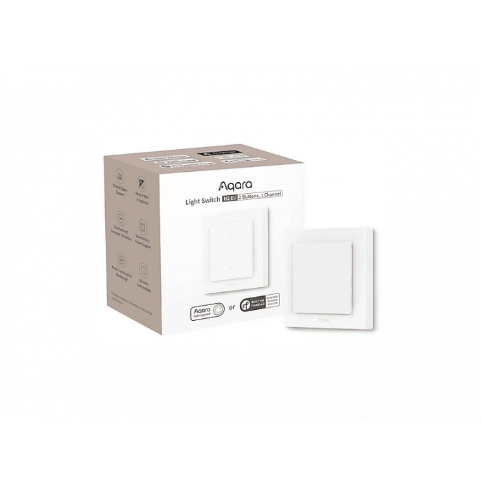 AQARA H2 2 Tuş-1 Kanal WS-K07D Apple Home Destekli Akıllı Işık Anahtarı