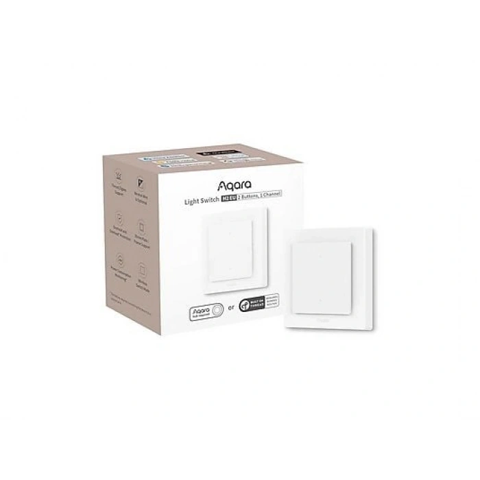 AQARA H2 2 Tuş-1 Kanal WS-K07D Apple Home Destekli Akıllı Işık Anahtarı