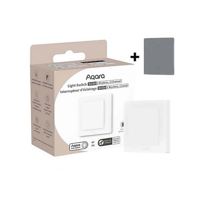 AQARA H2 2 Tuş-1 Kanal WS-K07D Apple Home Destekli Akıllı Işık Anahtarı