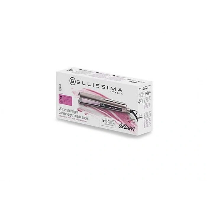 ARZUM Ar5062 Bellissima Creativity Glossy Seramik Saç Düzleştirici Pembe