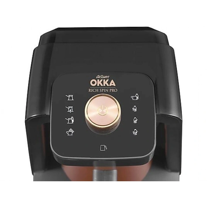 ARZUM OK0020 OKKA Rich Spin Pro Türk Kahve Makinesi Siyah Bakır