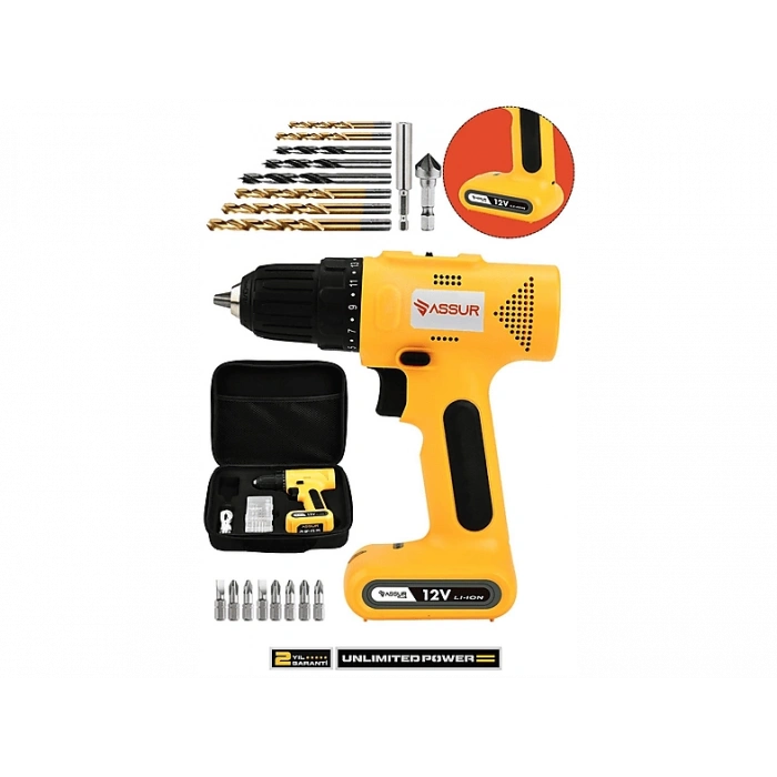 ASSUR 12V Type-C USB Şarjlı Matkap Dahili Batarya Akülü Vidalama