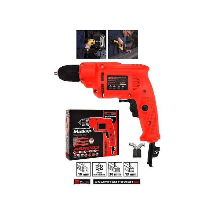 ASSUR 580 W Metal Şanzıman 10 mm Elektrikli Matkap