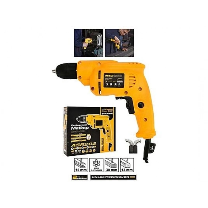 ASSUR 580 W Metal Şanzıman 10 mm Elektrikli Matkap