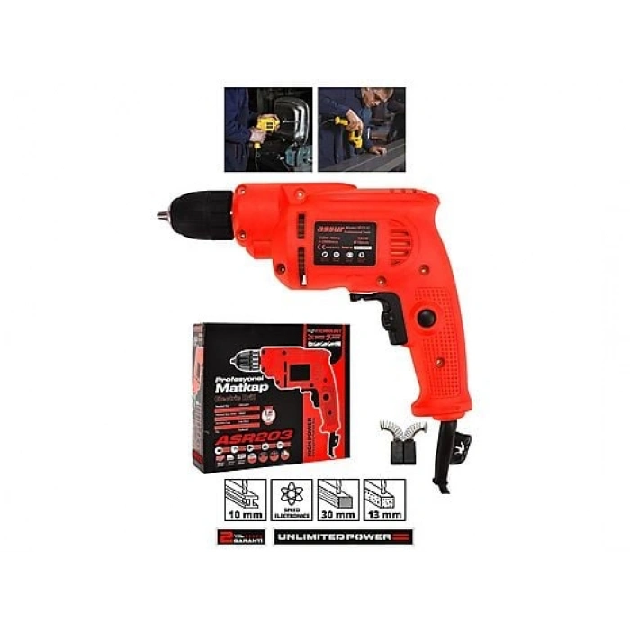 ASSUR 580 W Metal Şanzıman 10 mm Elektrikli Matkap