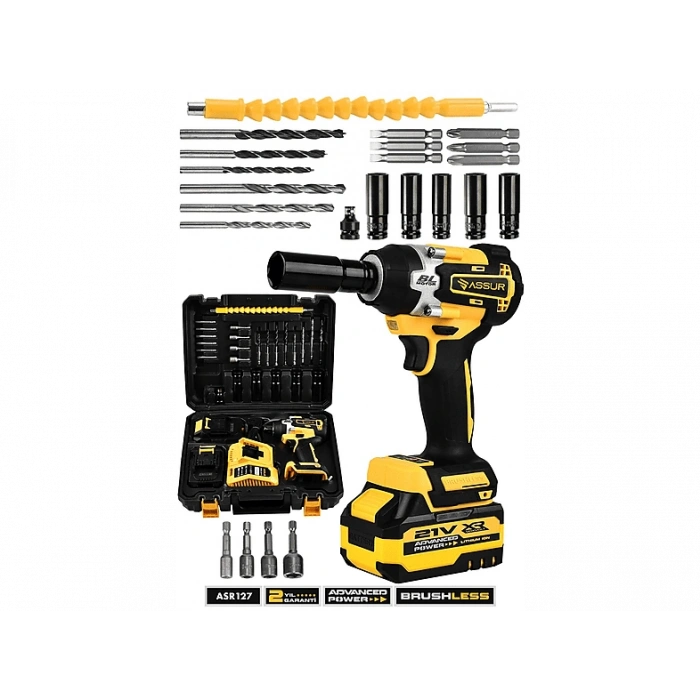 ASSUR Pro 21V Çift Akülü Kömürsüz 450NM Somun Sıkma Makinesi