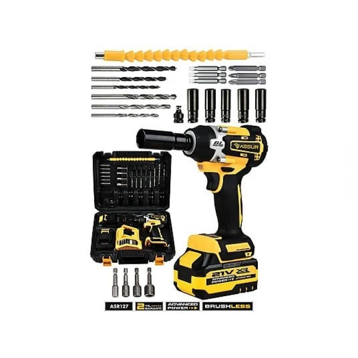 ASSUR Pro 21V Çift Akülü Kömürsüz 450NM Somun Sıkma Makinesi