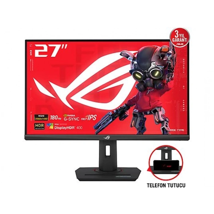 ASUS Rog Strix XG27ACS 27 inç QHD 2K 180Hz 1ms Freesync/G-Sync Fast IPS Gaming Monitör Siyah