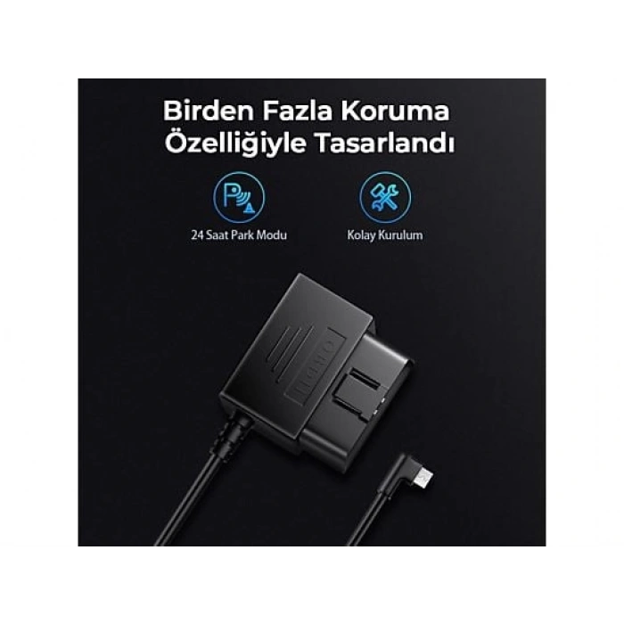 AZDOME Obd Hardwire Kit Type-C Giriş 7/24 Park Modu Destekli Güç Adaptörü
