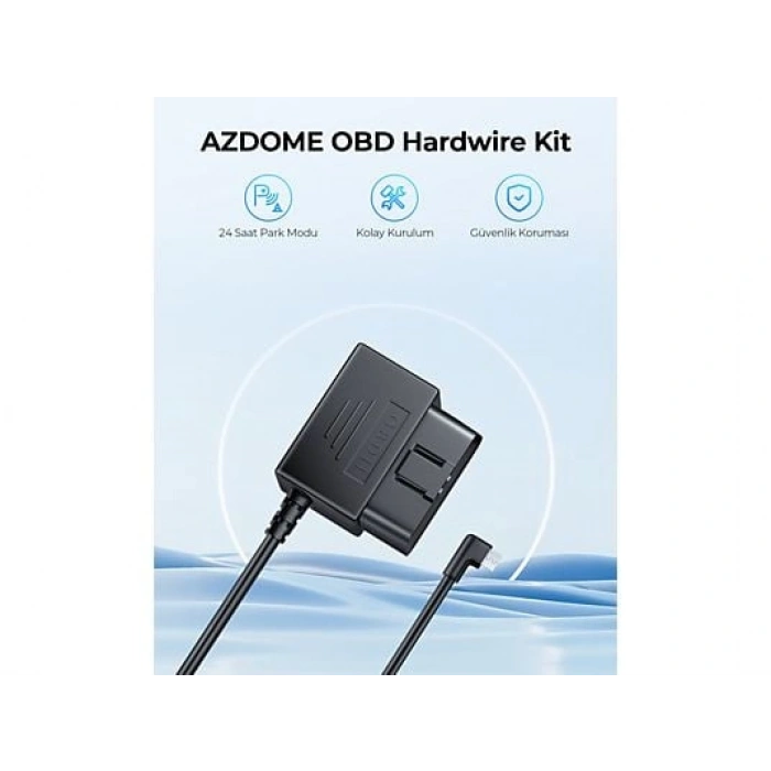 AZDOME Obd Hardwire Kit Type-C Giriş 7/24 Park Modu Destekli Güç Adaptörü