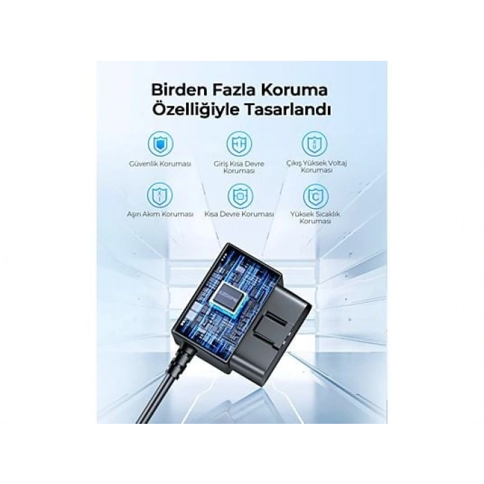 AZDOME Obd Hardwire Kit Type-C Giriş 7/24 Park Modu Destekli Güç Adaptörü