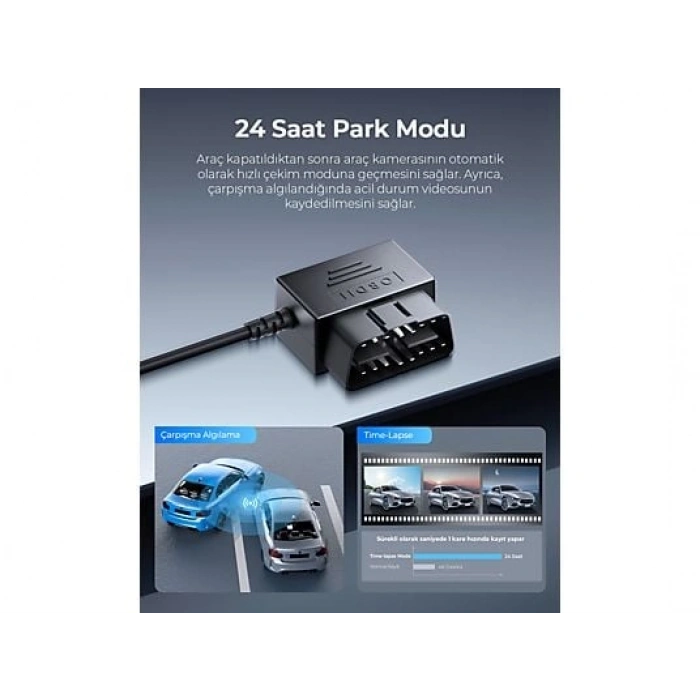 AZDOME Obd Hardwire Kit Type-C Giriş 7/24 Park Modu Destekli Güç Adaptörü