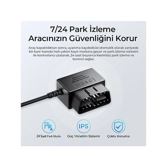 AZDOME Obd Hardwire Kit Type-C Giriş 7/24 Park Modu Destekli Güç Adaptörü