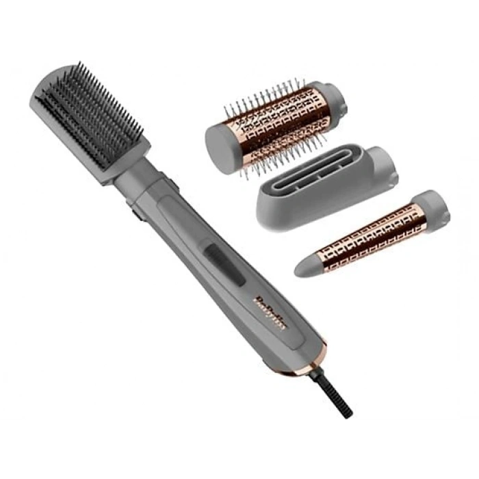 BABYLISS AS136E Air Styler 1000 Hava Üflemeli 4 Aksesuarlı Saç Şekillendirici Seti Gri