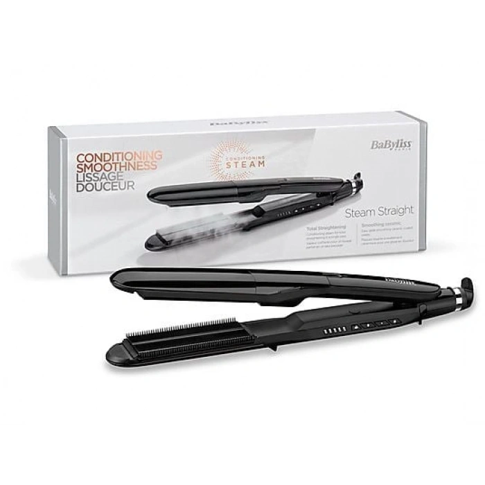 BABYLISS ST492E Steam Straight Buharlı Saç Düzleştirici Siyah
