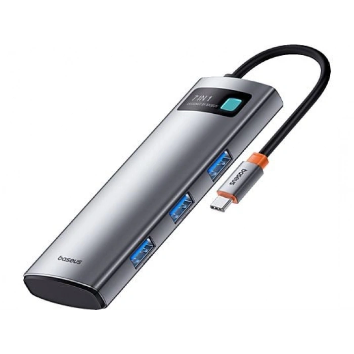 BASEUS Star Joy 7 in 1 Multifonksiyonel Hub Adaptör Uzay Grisi