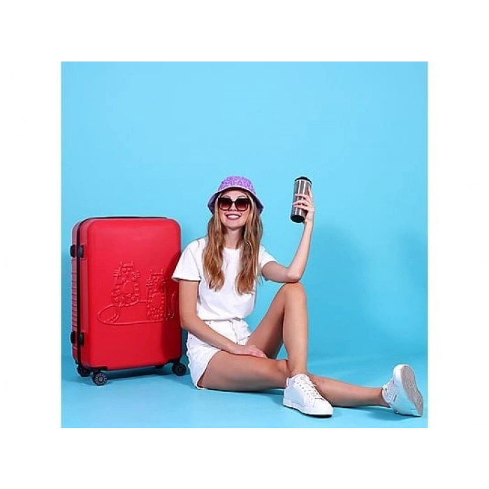 BIGGDESIGN Cats ABS Büyük Boy Valiz Kırmızı