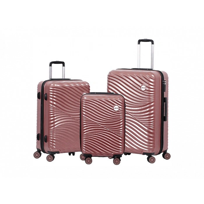 BIGGDESIGN Moods Up Şifreli Kilit ABS 3lü Valiz Seti Rosegold
