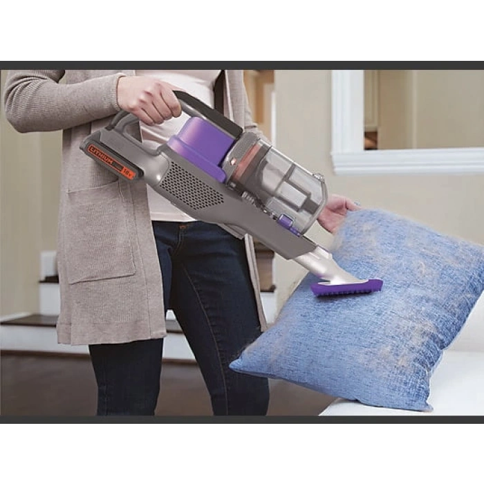 BLACK & DECKER BHFEV182CP 18V Kablosuz Dikey Süpürge Pet Başlıklı Mor