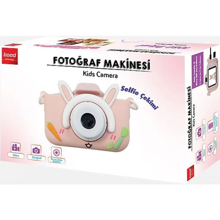 BOOD Çocuk Fotoğraf Makinesi Neon 011 Pembe