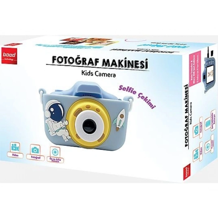 BOOD Çocuk Fotoğraf Makinesi Neon 02 Mavi
