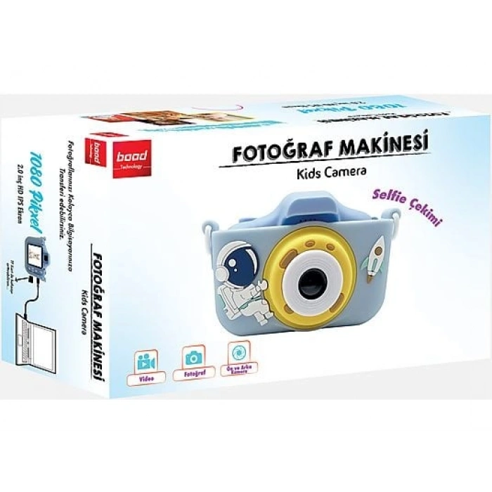 BOOD Çocuk Fotoğraf Makinesi Neon 02 Mavi