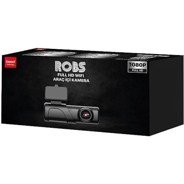 BOOD Robs Full HD 1080P WiFi 140 ° Görüş Açışı Gece Görüşlü Araç İçi Kamera
