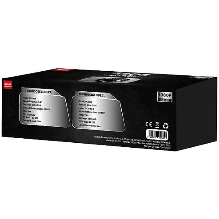 BOOD SBOR Full HD 1080P WiFi Araç İçi Kamera