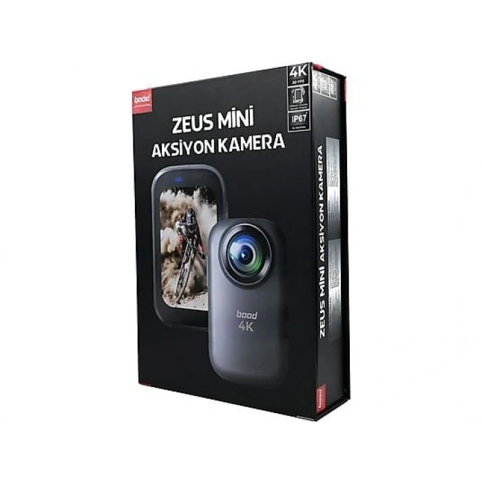 BOOD Zeus 4K Dahili Mikrofonlu  Mini Aksiyon Kamera