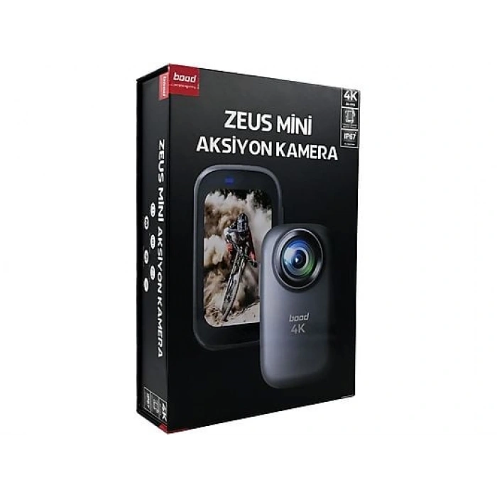 BOOD Zeus 4K Dahili Mikrofonlu  Mini Aksiyon Kamera